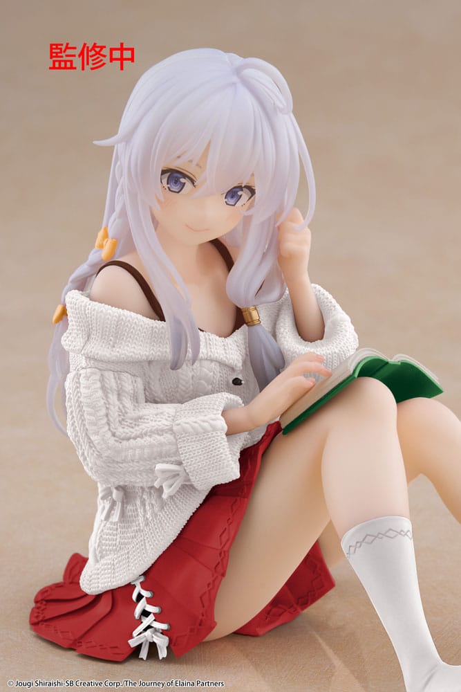 Wandering Witch: The Journey of Elaina PVC Statue Desktop Cute Figure Elaina Casual Clothes Ver. Renewal 13 cm Taito Prize