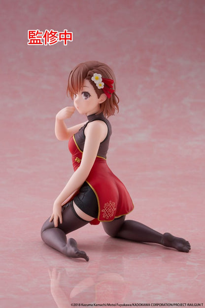 A Certain Scientific Railgun PVC Statue Desktop Cute Figure Mikoto Misaka Chinese Dress Ver. 13 cm Taito Prize