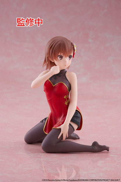 A Certain Scientific Railgun PVC Statue Desktop Cute Figure Mikoto Misaka Chinese Dress Ver. 13 cm Taito Prize