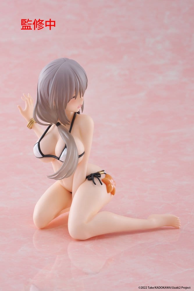 Uzaki-chan Wants to Hang Out! PVC Statue Desktop Cute Figure Tsuki Uzaki (Swimwear Ver.) 13 cm Taito Prize