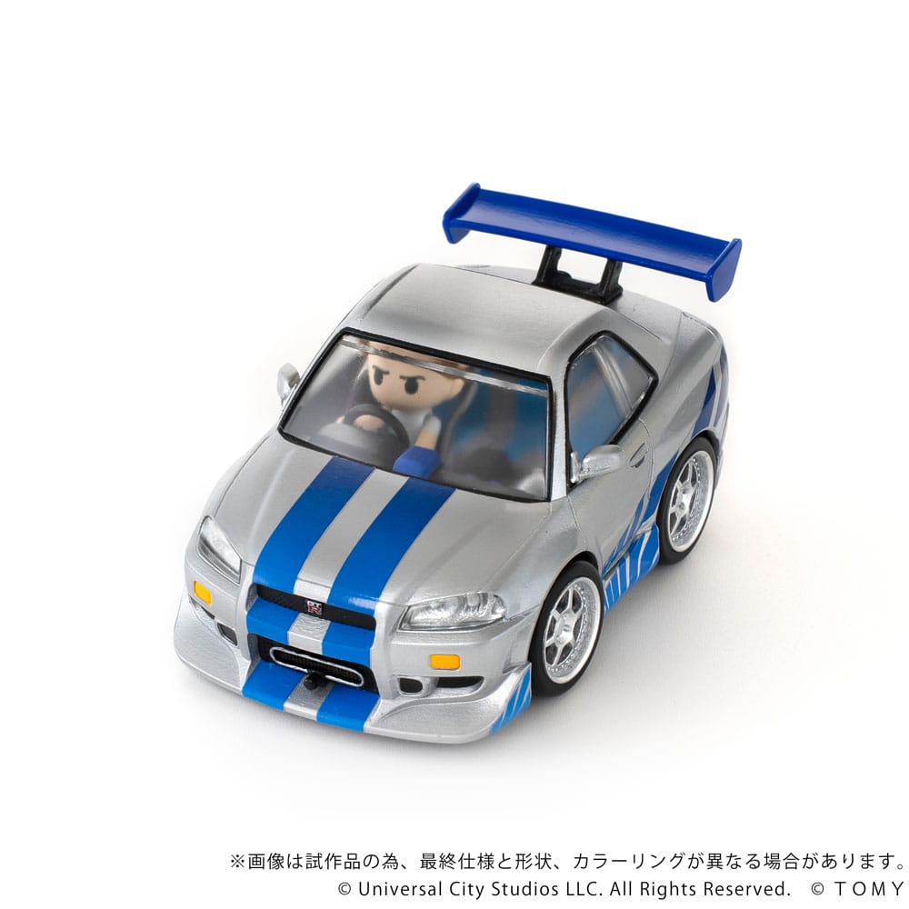Fast & Furious Q-Village Vehicle with mini-figure Nissan Skyline GT-R (R34) 9 cm Takara Tomy