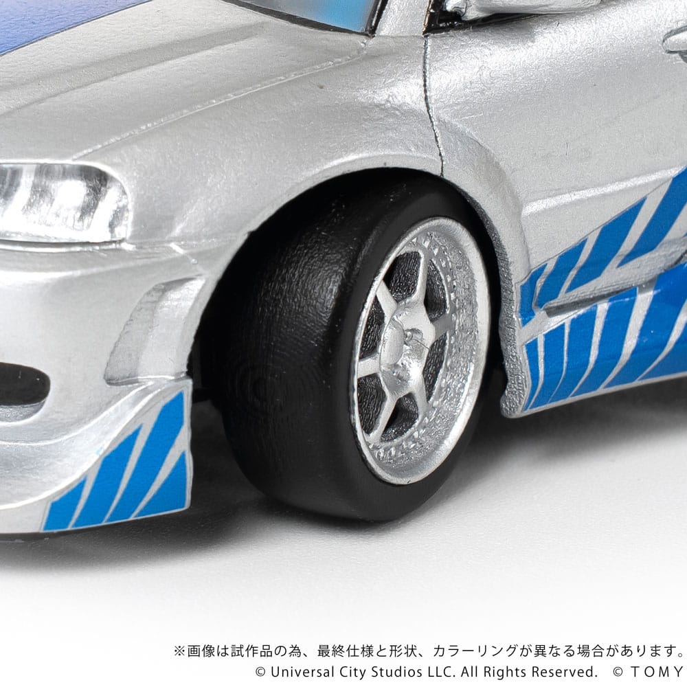 Fast & Furious Q-Village Vehicle with mini-figure Nissan Skyline GT-R (R34) 9 cm Takara Tomy