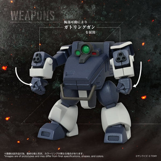 Armored Trooper Votoms Toyrise Action Figure 1/48 AT-08 Zwerg Sand Loader 7 cm Takara Tomy