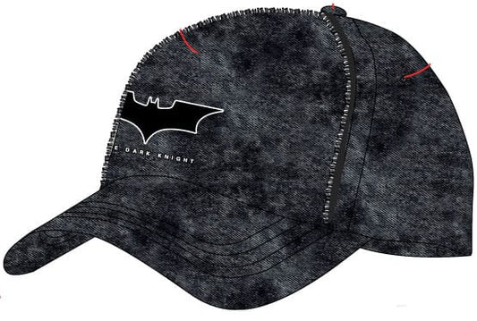 DC Comics Curved Bill Cap Batman The Dark Knight Logo Denim Beanies & Caps