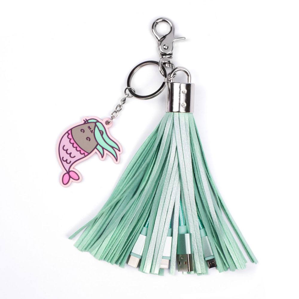 Pusheen USB Charging Cable 3in1 with Keychain Tassel Adapters
