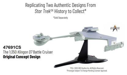Star Trek TOS DieCast Replica 1/350 Klingon D7 Battle Cruiser Original Concept Design heo EU Exclusive 66 cm