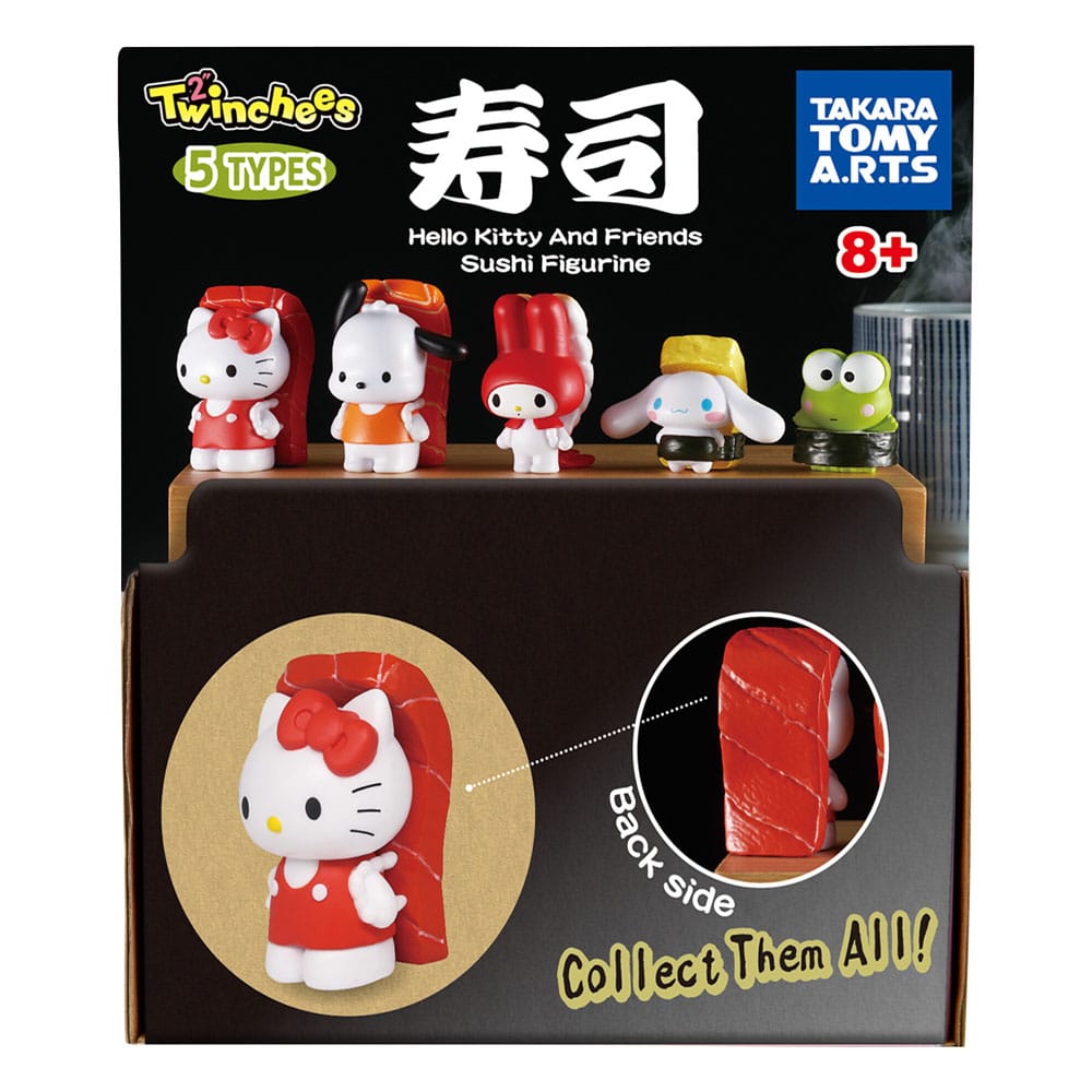 Sanrio Twinchees Mini Figures Hello Kitty & Friends Sushi Kawai 5 cm Display (24) Takara Tomy