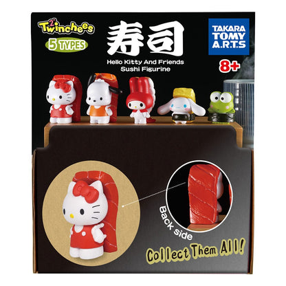 Sanrio Twinchees Mini Figures Hello Kitty & Friends Sushi Kawai 5 cm Display (24) Takara Tomy
