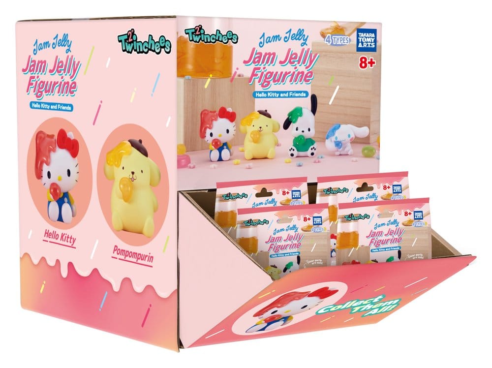 Sanrio Twinchees Mini Figures Hello Kitty & Friends Jam Jelly 5 cm Blind Pack Display (24) Takara Tomy
