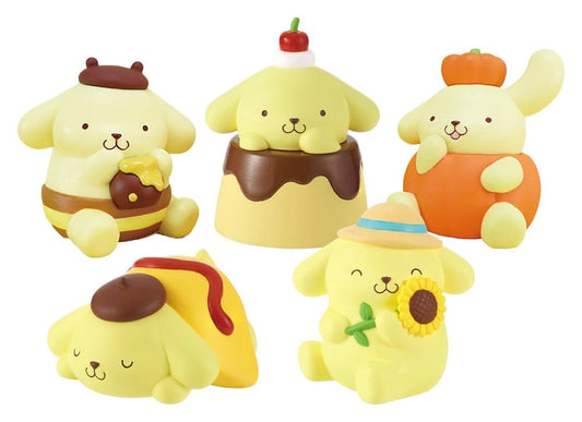 Sanrio Twinchees Mini Figures Pompompurin My Fav Color 5 cm Blind Pack Display (24) Takara Tomy
