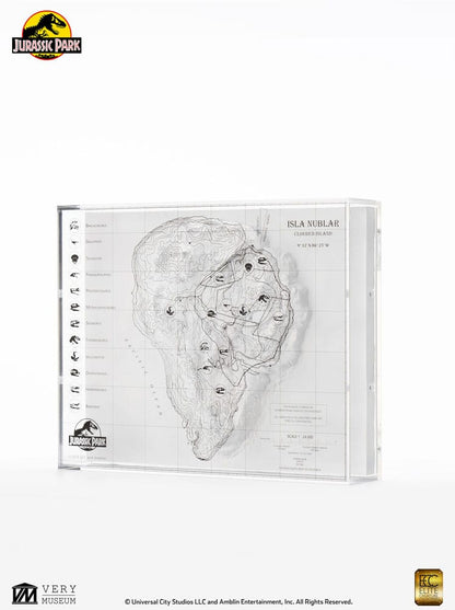 Jurassic Park Topographic Map Isla Nublar Elite Creature Collectibles