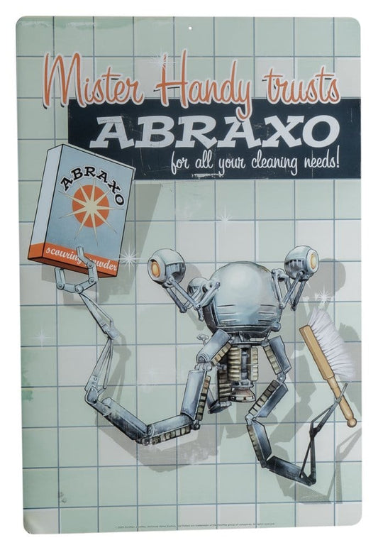Fallout Metal Sign Mr. Handy Trick Or Treat Studios