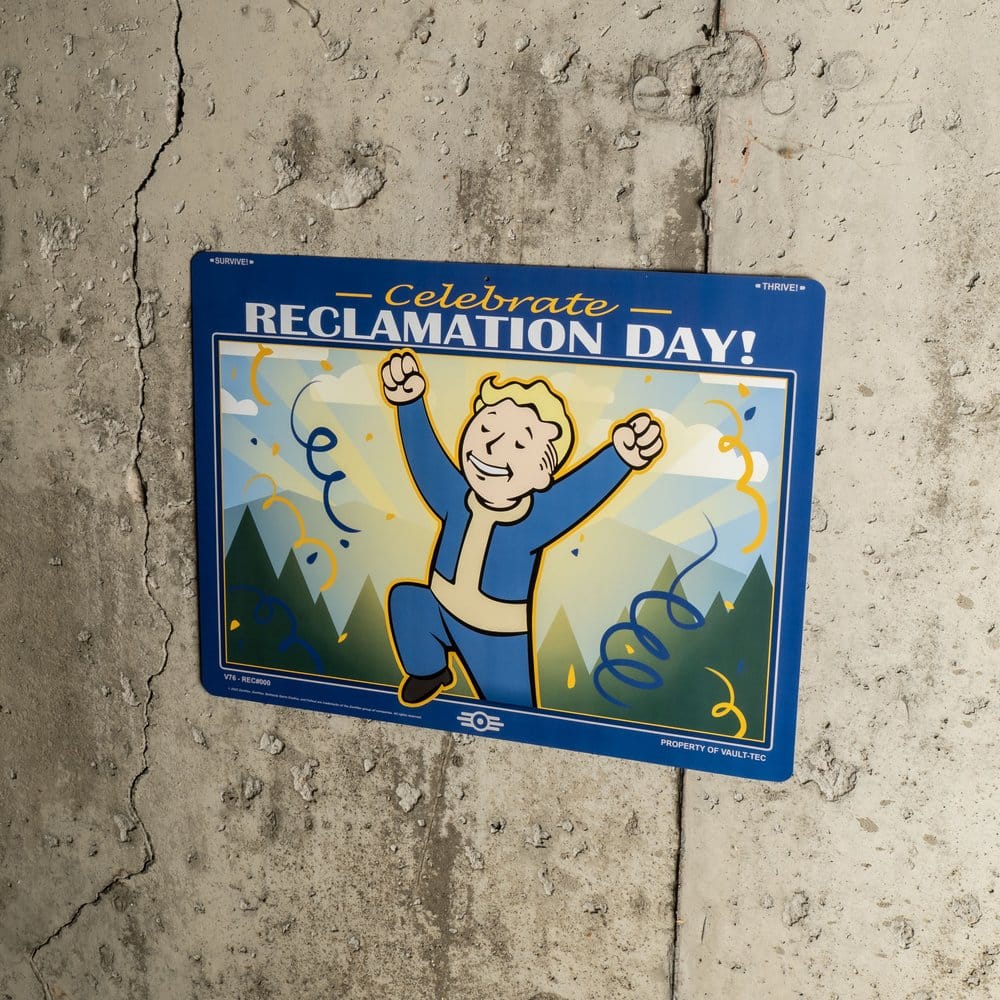 Fallout Metal Sign Reclamation Day Trick Or Treat Studios