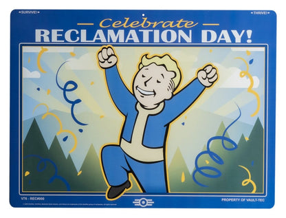 Fallout Metal Sign Reclamation Day Trick Or Treat Studios
