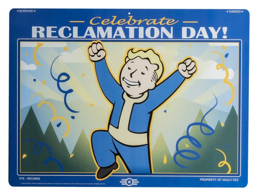 Fallout Metal Sign Reclamation Day Trick Or Treat Studios