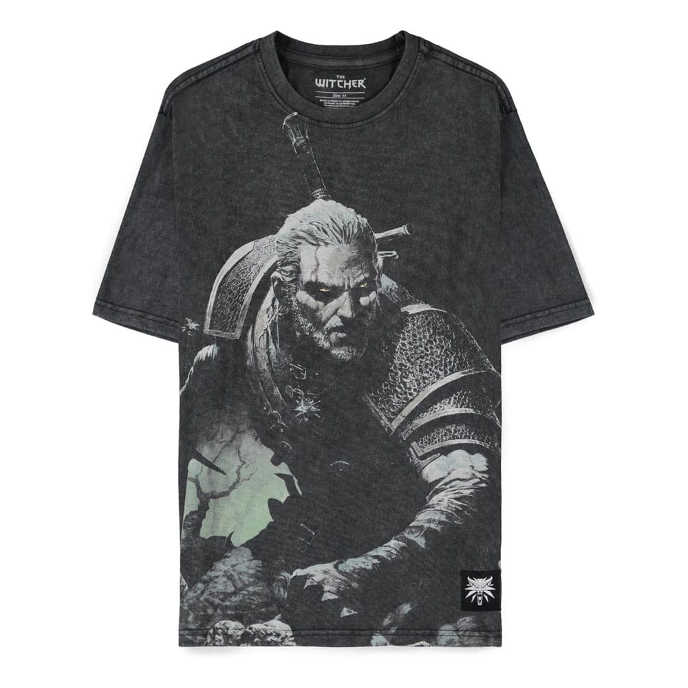 The Witcher Wild Hunt T-Shirt Geralt Washed Size XL T-shirts