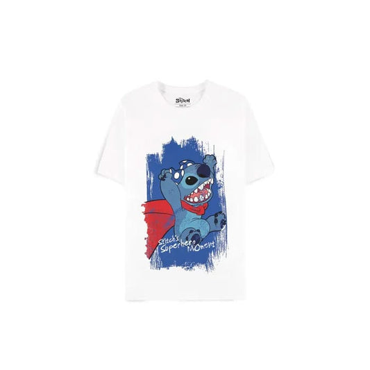 Lilo & Stitch T-Shirt Superhero White Size XL