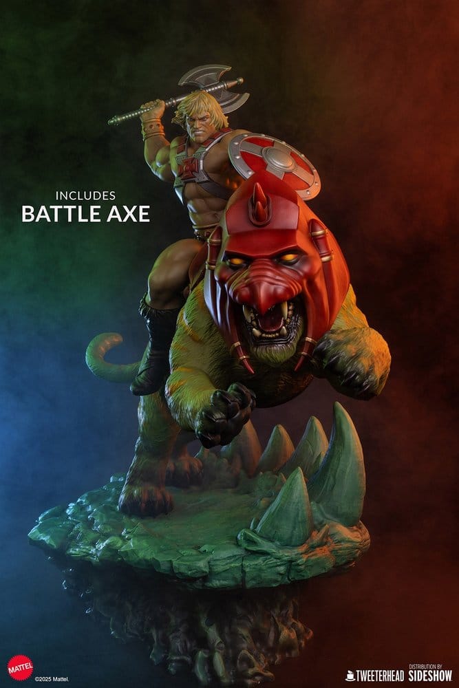 Masters of the Universe 1/4 Figure He-Man & Battle Cat 76 cm Tweeterhead