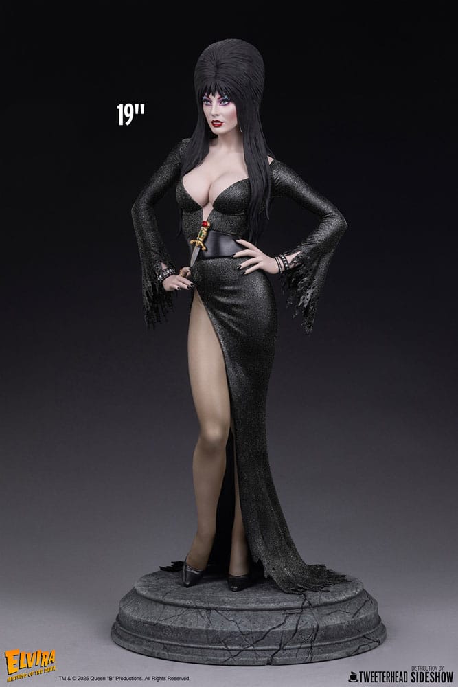 Elvira: Mistress of the Dark Maquette 1/4 Elvira (Black Glitter Dress) 48 cm Tweeterhead