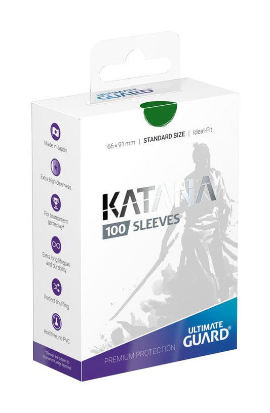 Ultimate Guard Katana Sleeves Standard Size (100) - Green Ultimate Guard