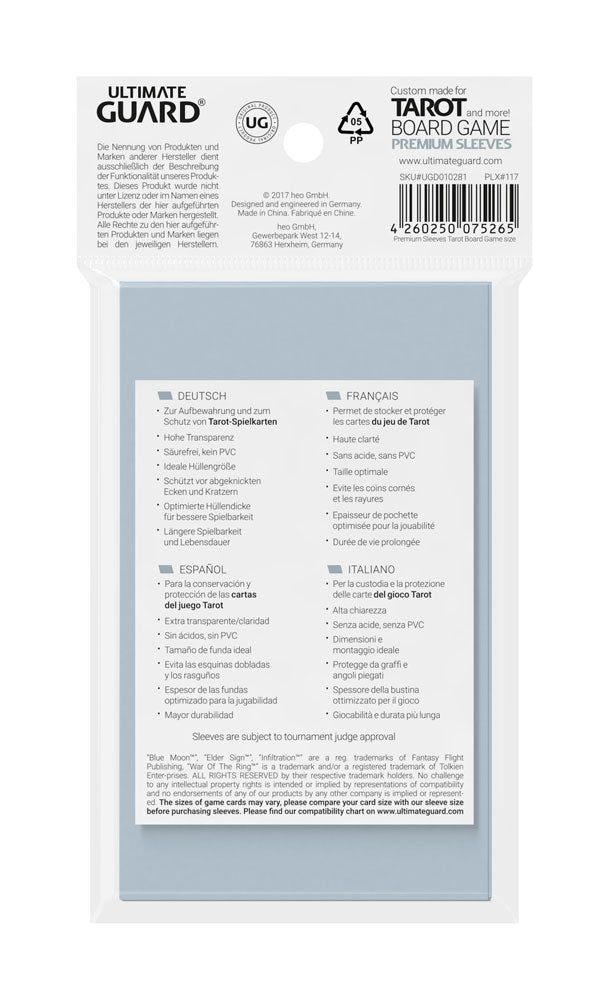 Ultimate Guard Board Game Sleeves (50) - Tarot Ultimate Guard