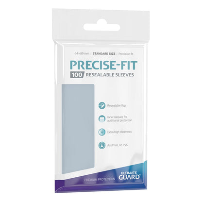 Ultimate Guard Precise-Fit Sleeves Standard Size (100) - Resealable Ultimate Guard