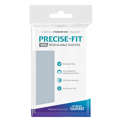 Ultimate Guard Precise-Fit Sleeves Standard Size (100) - Resealable Ultimate Guard