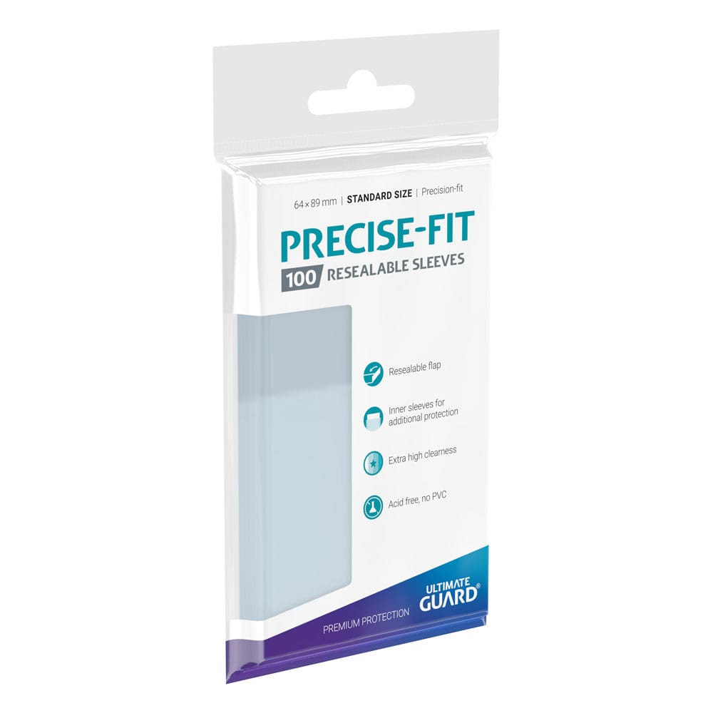 Ultimate Guard Precise-Fit Sleeves Standard Size (100) - Resealable Ultimate Guard