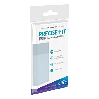 Ultimate Guard Precise-Fit Sleeves Standard Size (100) - Resealable Ultimate Guard