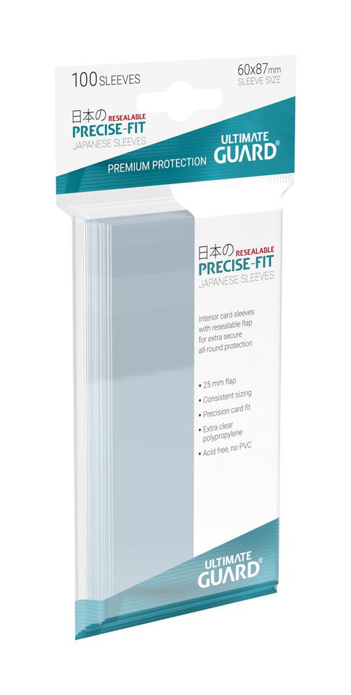 Ultimate Guard Precise-Fit Sleeves Japanese Size (100) - Resealable Ultimate Guard