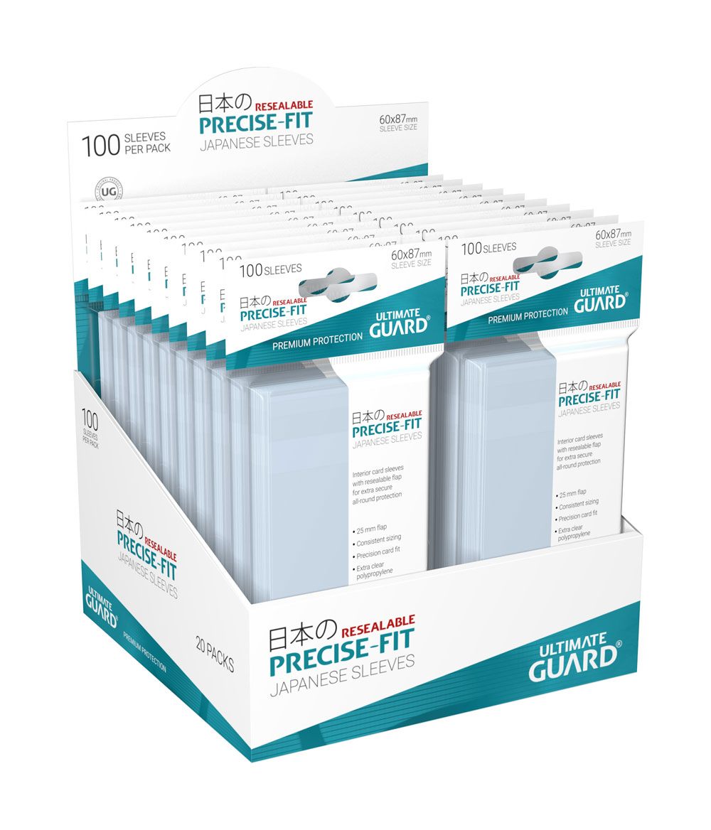 Ultimate Guard Precise-Fit Sleeves Japanese Size (100) - Resealable Ultimate Guard