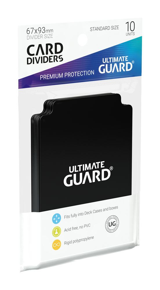 Ultimate Guard Card Dividers Standard Size (10) - Black Ultimate Guard