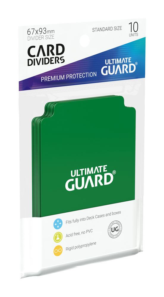 Ultimate Guard Card Dividers Standard Size (10) - Green Ultimate Guard