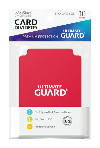 Ultimate Guard Card Dividers Standard Size (10) - Red Ultimate Guard