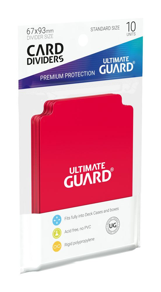 Ultimate Guard Card Dividers Standard Size (10) - Red Ultimate Guard