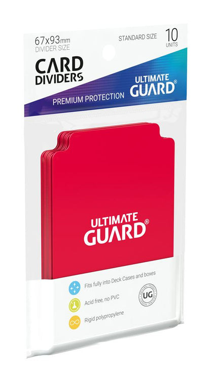 Ultimate Guard Card Dividers Standard Size (10) - Red Ultimate Guard