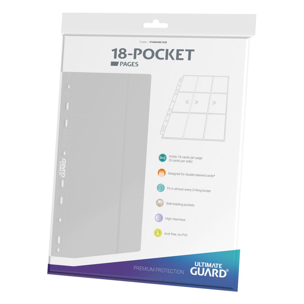 Ultimate Guard 18-Pocket Pages Side-Loading (10) - White Ultimate Guard