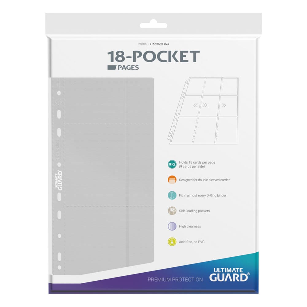 Ultimate Guard 18-Pocket Pages Side-Loading (10) - White Ultimate Guard