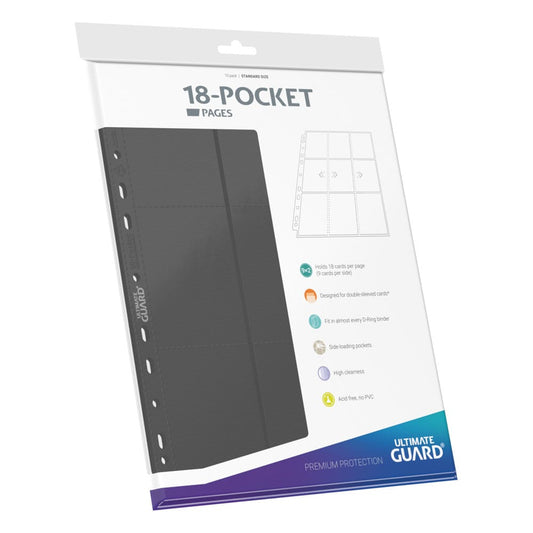 Ultimate Guard 18-Pocket Pages Side-Loading (10) - Grey Ultimate Guard