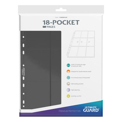 Ultimate Guard 18-Pocket Pages Side-Loading (10) - Grey Ultimate Guard