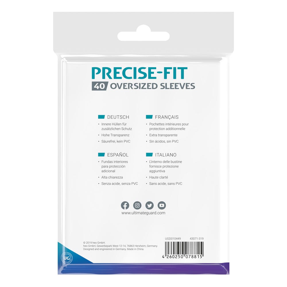 Ultimate Guard Precise-Fit Oversized Sleeves (40) Ultimate Guard