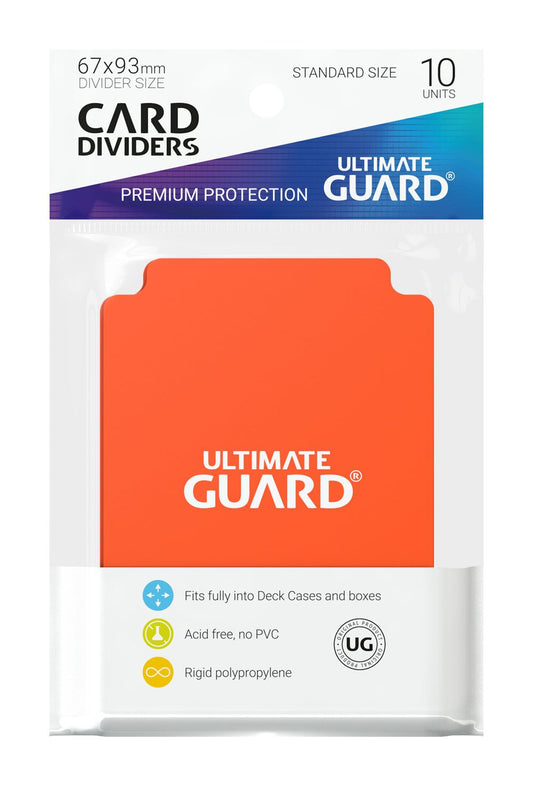 Ultimate Guard Card Dividers Standard Size (10) - Orange Ultimate Guard
