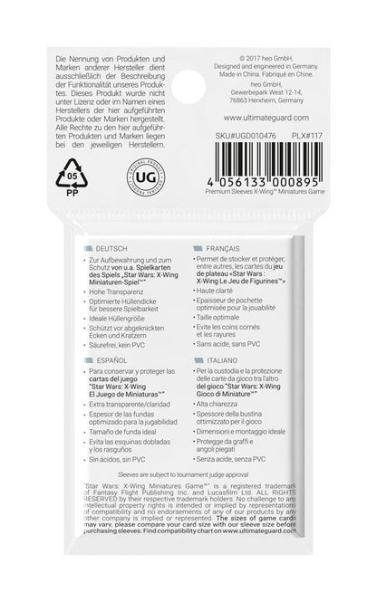 Ultimate Guard Premium Soft Sleeves for Board Game Cards Star Wars™ X-Wing™ Miniatures Game (50) Ultimate Guard