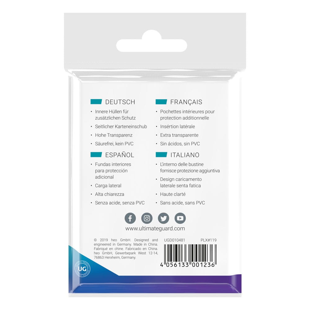 Ultimate Guard Precise-Fit Sleeves Japanese Size (100) - Side-Loading Ultimate Guard