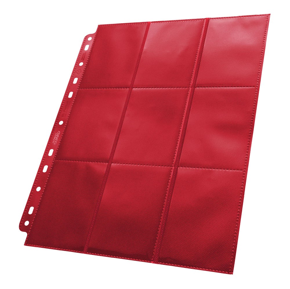 Ultimate Guard 18-Pocket Pages Side-Loading (50) - Red Ultimate Guard