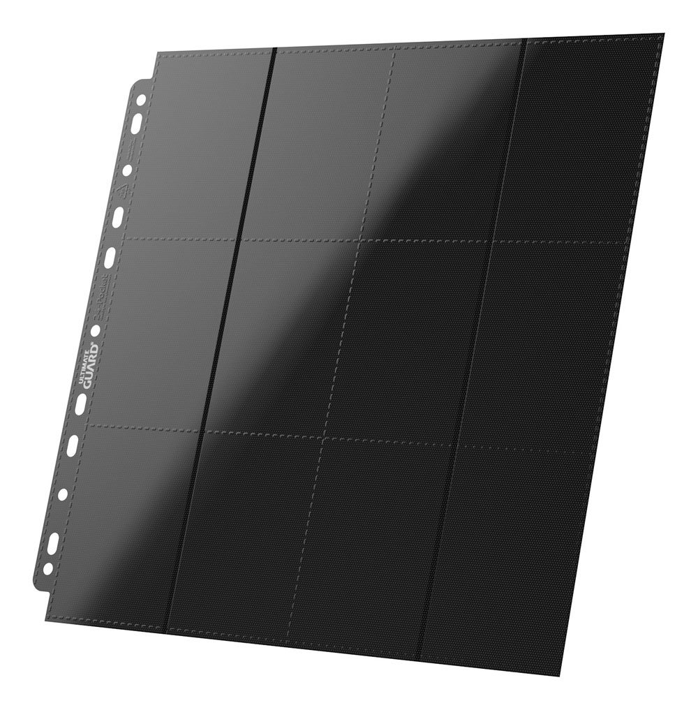 Ultimate Guard 24-Pocket QuadRow Pages Side-Loading (10) - Black Ultimate Guard