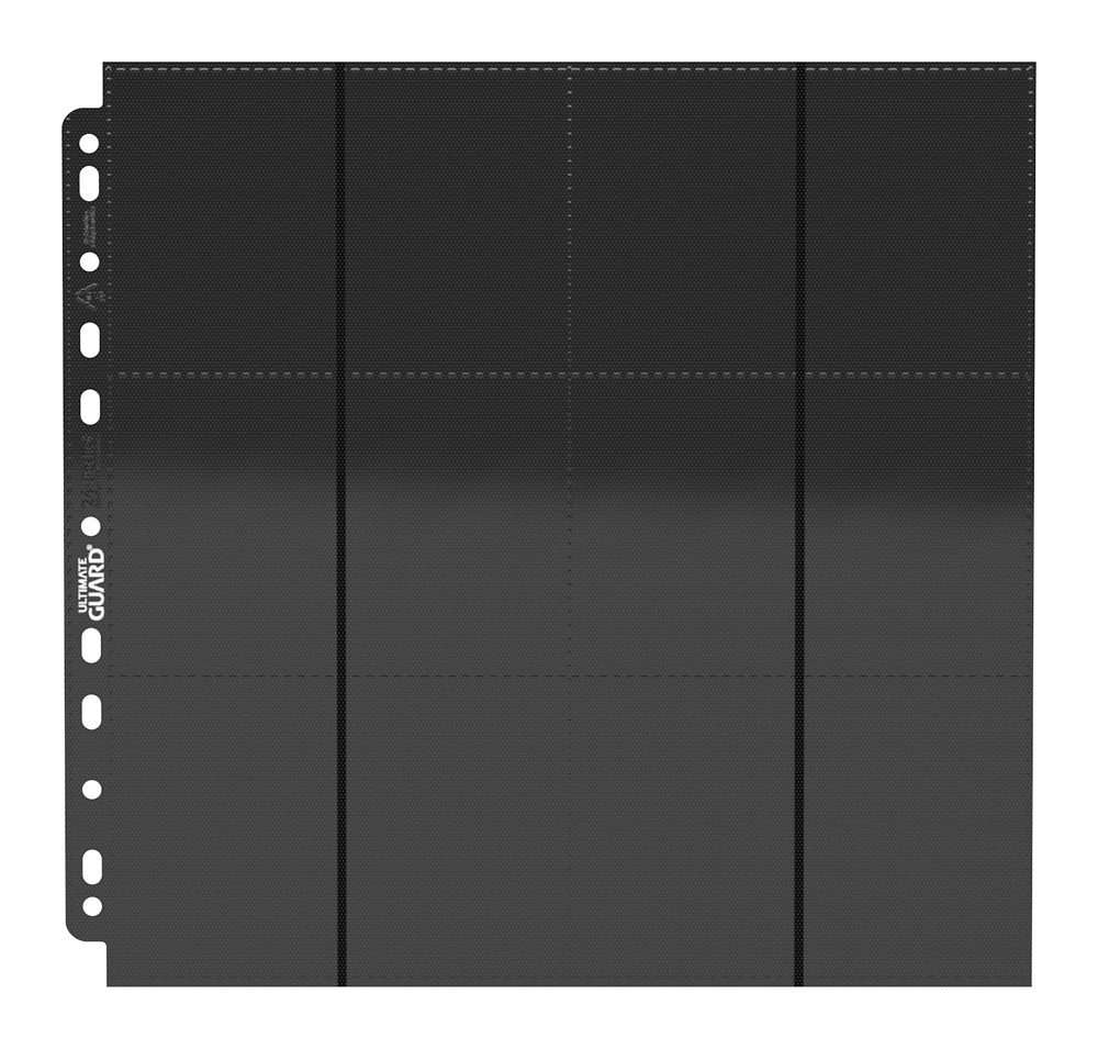 Ultimate Guard 24-Pocket QuadRow Pages Side-Loading (10) - Black Ultimate Guard