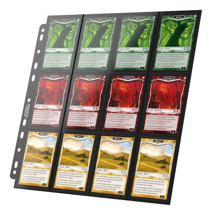 Ultimate Guard 24-Pocket QuadRow Pages Side-Loading (10) - Black Ultimate Guard