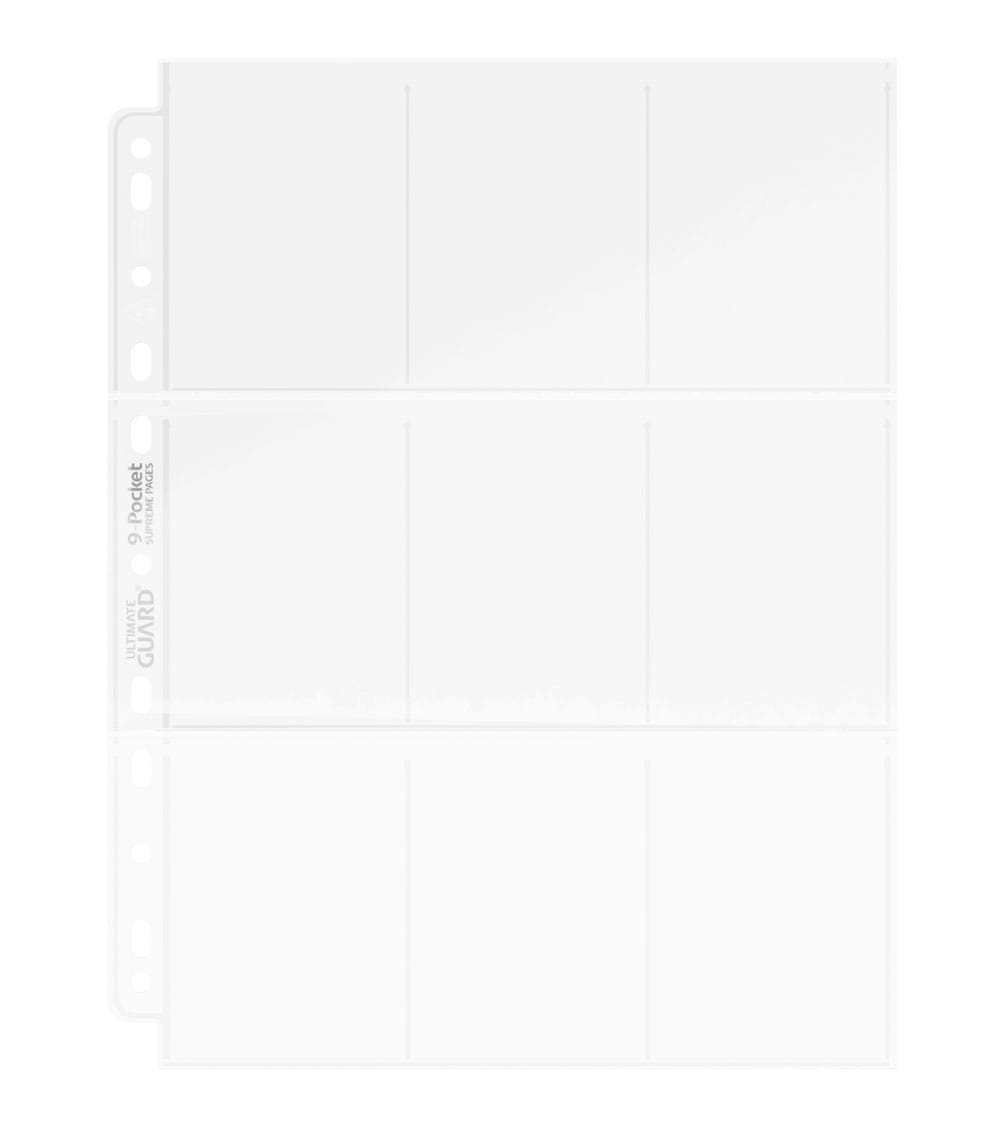 Ultimate Guard 9-Pocket Pages Top-Loading (100) - Transparent Ultimate Guard