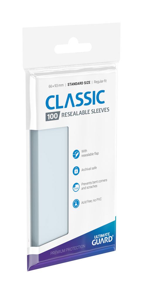 Ultimate Guard Classic Sleeves Standard Size (100) - Resealable Ultimate Guard